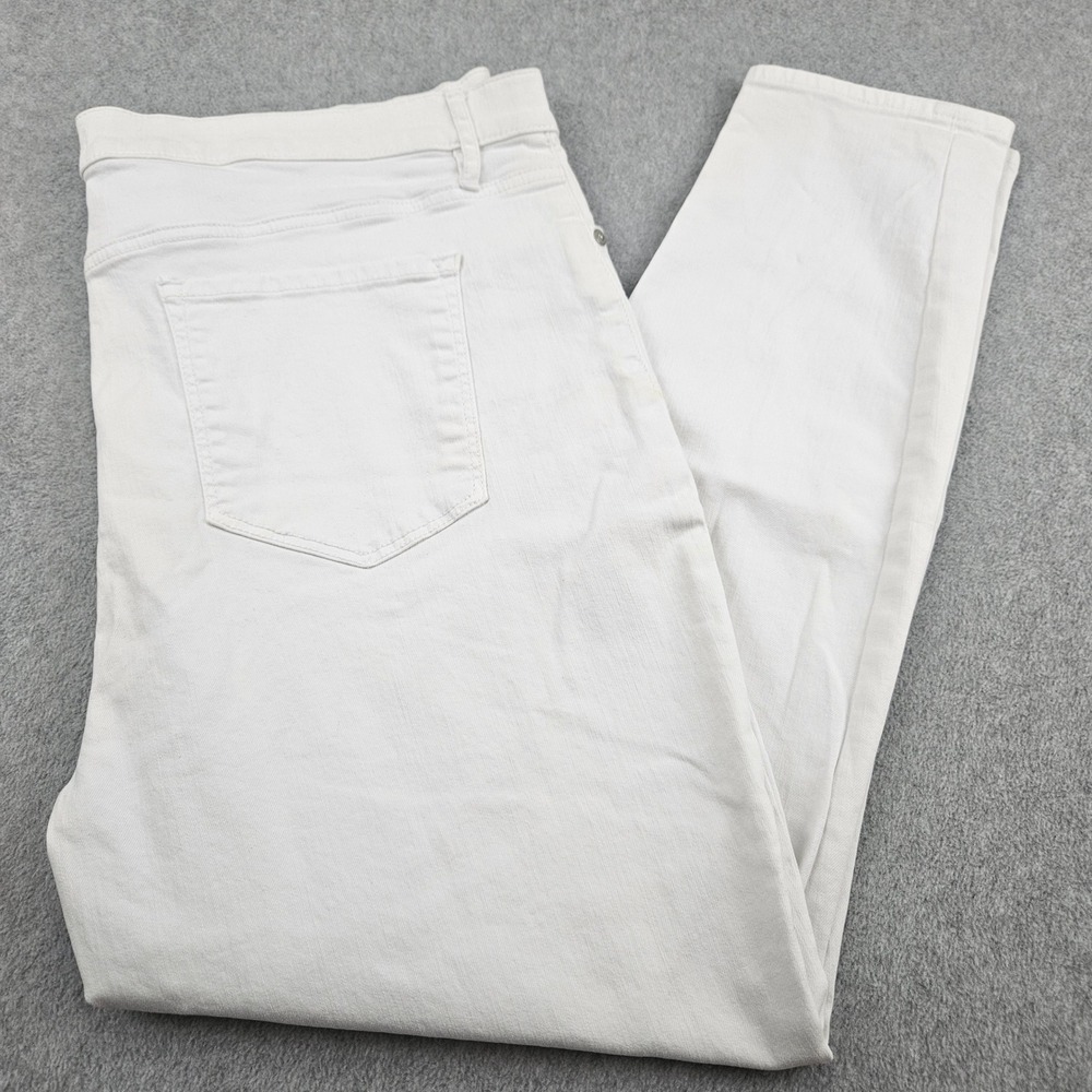 LOFT Jeans Women 18 White Modern High Waist Skinny Ankle Stretch Denim Casual